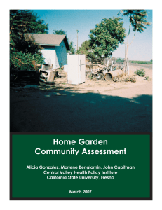 Home Garden Community Assessment
