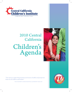 Children’s Agenda 2010 Central California