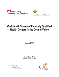 Oral Health Survey of Federally Qualified  March 2009