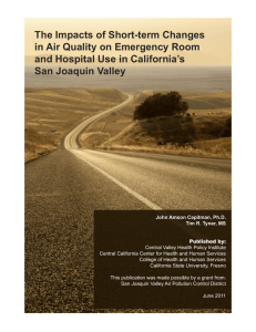 The Impacts of Short-term Changes in Air Quality on Emergency Room