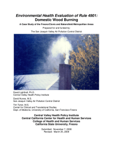 Environmental Health Evaluation of Rule 4901: Domestic Wood Burning