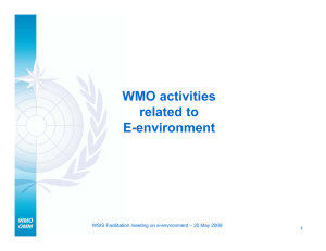 WMO activities related to E-environment