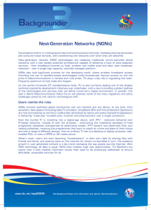 B ackgrounder Next-Generation Networks (NGNs)