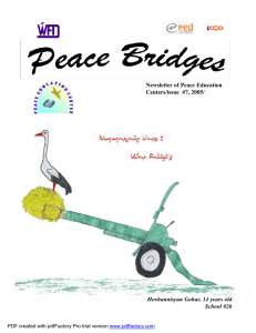 Newsletter of Peace Education Centers/issue  #7, 2005/ School #26