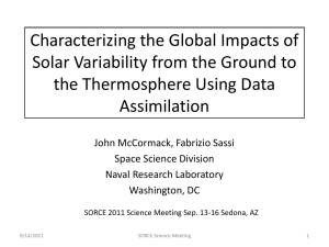 Characterizing the Global Impacts of Solar Variability from the Ground to Assimilation