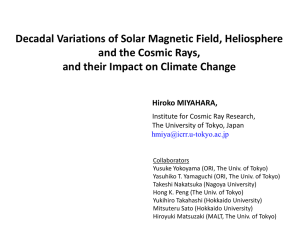 Decadal Variations of Solar Magnetic Field, Heliosphere and the Cosmic Rays,