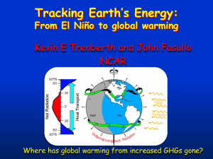 Tracking Earth’s Energy:  From El Niño to global warming