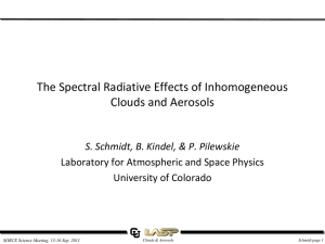 The Spectral Radiative Effects of Inhomogeneous Clouds and Aerosols