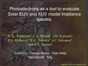 Photoelectrons as a tool to evaluate spectra. W.K. Peterson