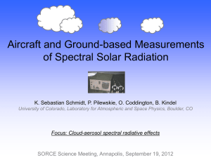 Aircraft and Ground-based Measurements of Spectral Solar Radiation