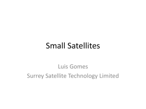 Small Satellites Luis Gomes Surrey Satellite Technology Limited