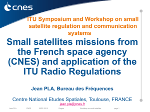 Small satellites missions from the French space agency ITU Radio Regulations