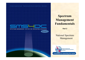 Spectrum Management Fundamentals National Spectrum