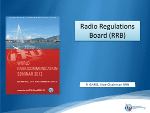 Radio Regulations Board (RRB)  1