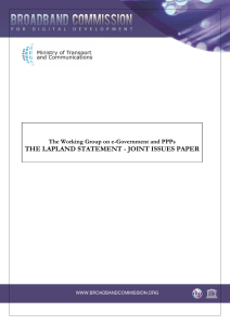 THE LAPLAND STATEMENT - JOINT ISSUES PAPER
