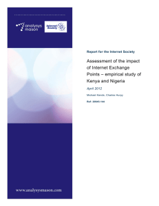 Assessment of the impact of Internet Exchange – empirical study of Points