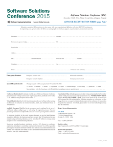Software Solutions Conference (SSC) page 1 of 2