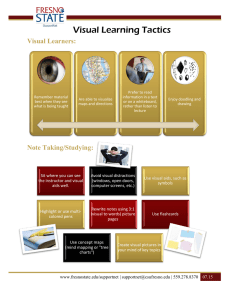 Visual Learning Tactics Visual Learners:
