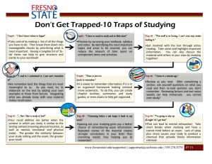 Don’t Get Trapped-10 Traps of Studying