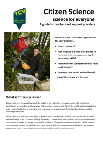 Citizen Science science for everyone  A guide for teachers and support providers