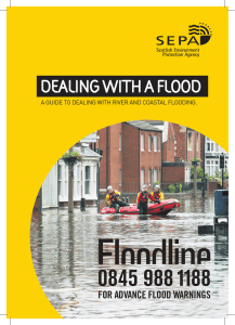 deAlinG with A flood FOR ADVANCE FLOOD WARNINGS