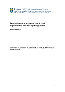 Research on the impact of the School Improvement Partnership Programme  Interim report