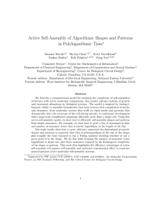 Active Self-Assembly of Algorithmic Shapes and Patterns in Polylogarithmic Time ∗