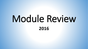 Module Review 2016