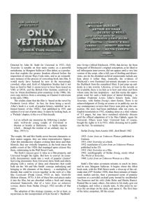 Only Vertigo being part of  Hitchcock&rsquo;s original conception, as he ... melodrama, as Margaret Sullavan&rsquo;s film debut, as a produc-
