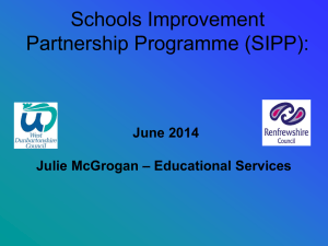 Schools Improvement Partnership Programme (SIPP): June 2014 – Educational Services