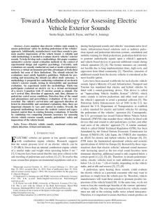 Toward a Methodology for Assessing Electric Vehicle Exterior Sounds