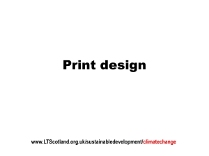 Print design www.LTScotland.org.uk/sustainabledevelopment/ climatechange
