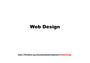 Web Design www.LTScotland.org.uk/sustainabledevelopment/ climatechange