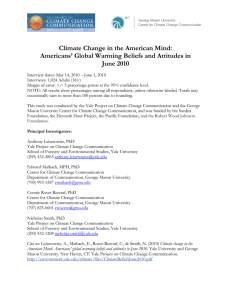 Climate Change in the American Mind: June 2010