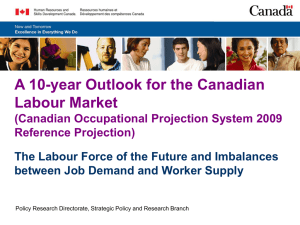 A 10-year Outlook for the Canadian Labour Market Reference Projection)