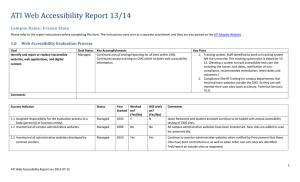 ATI Web  Accessibility Report 13/14