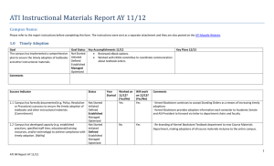 ATI  Instructional Materials Report AY 11/12