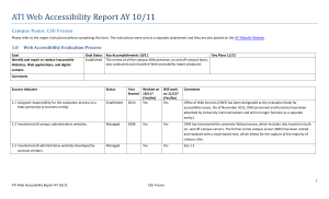 ATI Web  Accessibility Report AY 10/11
