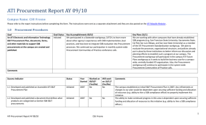 ATI  Procurement Report AY 09/10