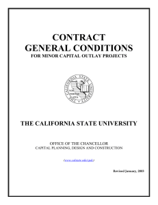 CONTRACT GENERAL CONDITIONS THE CALIFORNIA STATE UNIVERSITY