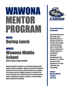 WAWONA  MENTOR PROGRAM