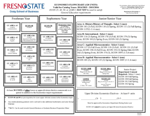 ECONOMICS FLOWCHART (120 UNITS) Valid for Catalog Years: 2014/2015 - 2015/2016