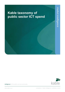 Kable taxonomy of public sector ICT spend