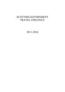 SCOTTISH GOVERNMENT TRAVEL STRATEGY 2011-2016