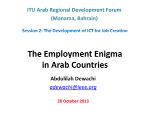 The Employment Enigma in Arab Countries Abdulilah Dewachi
