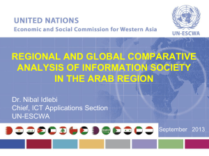REGIONAL AND GLOBAL COMPARATIVE ANALYSIS OF INFORMATION SOCIETY IN THE ARAB REGION