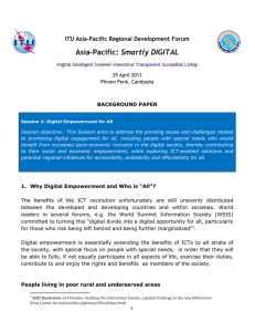 Smartly DIGITAL  ITU Asia-Pacific Regional Development Forum 29 April 2013