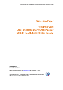 Discussion Paper Filling the Gap: Legal and Regulatory Challenges of