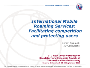 International Mobile Roaming Services: Facilitating competition and protecting users