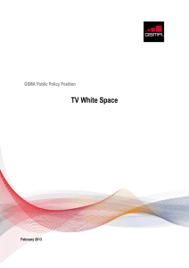 TV White Space  GSMA Public Policy Position